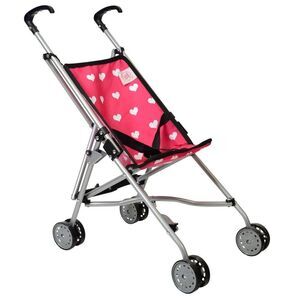Hearts My First Doll Stroller For Kids - Super Cute Doll Stroller For Girls - D
